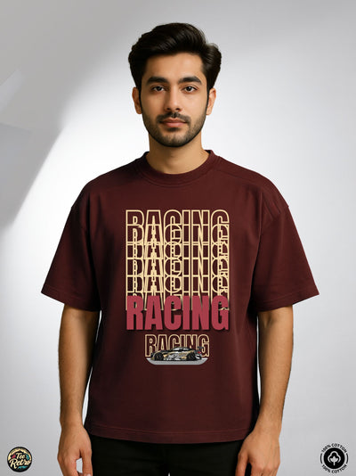 Racing Oversized Tee-Shirt | Art-001  TeeRetro