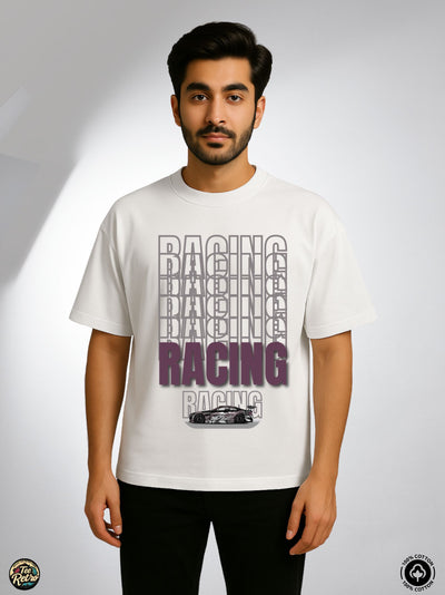 Racing Oversized Tee-Shirt | Art-001  TeeRetro
