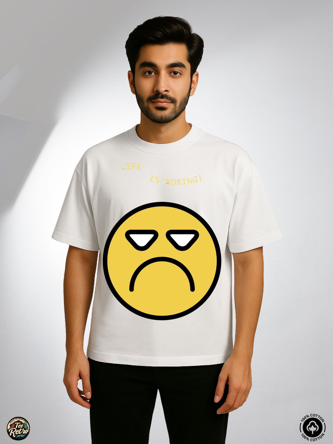 Smile Oversized Tee-Shirt | Art-003 TeeRetro