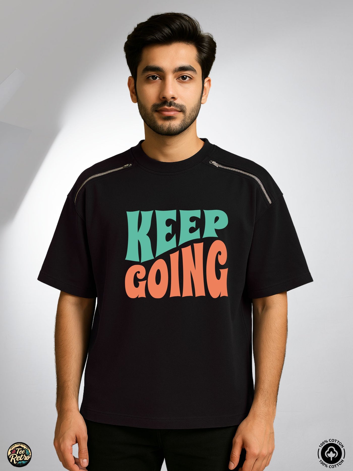 Keep Going Oversized Tee-Shirt | Art-ZP2  TeeRetro