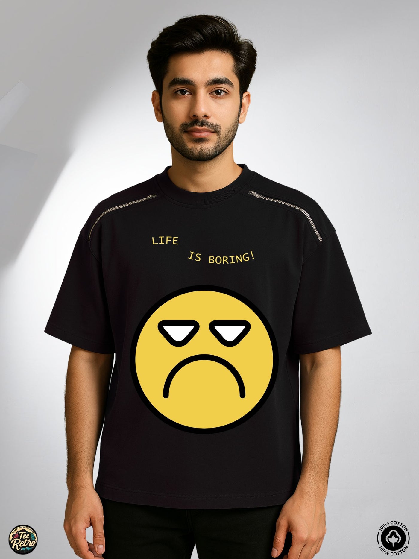 Smile Oversized Tee-Shirt | Art-ZP5  TeeRetro