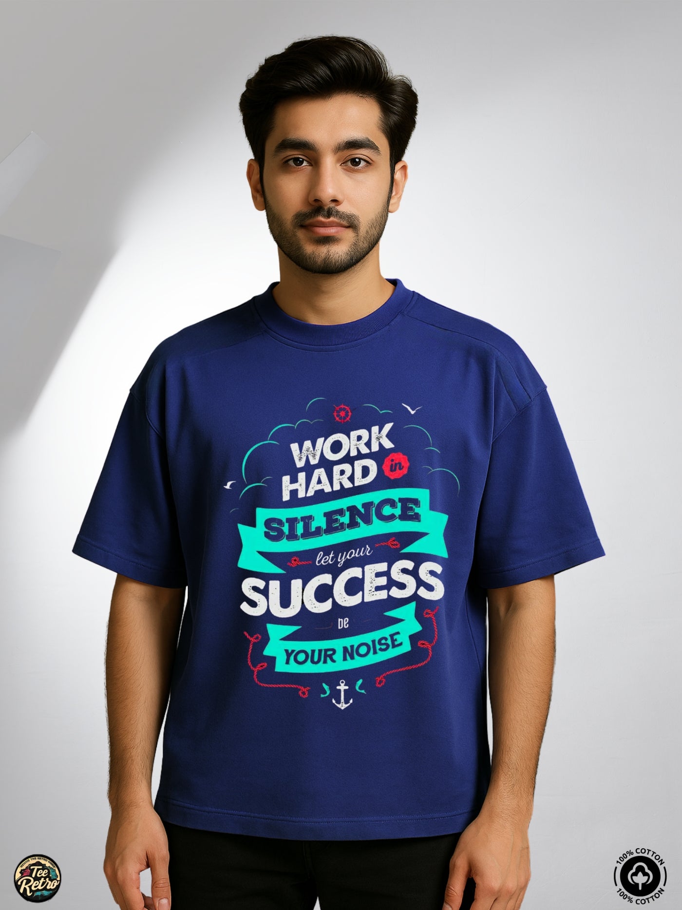 Silence Success  Oversized Tee-Shirt | Art-0011 TeeRetro