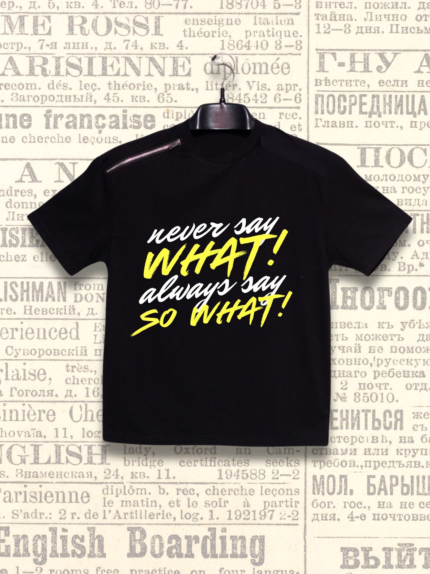 So What? | Oversized Zipper Tee