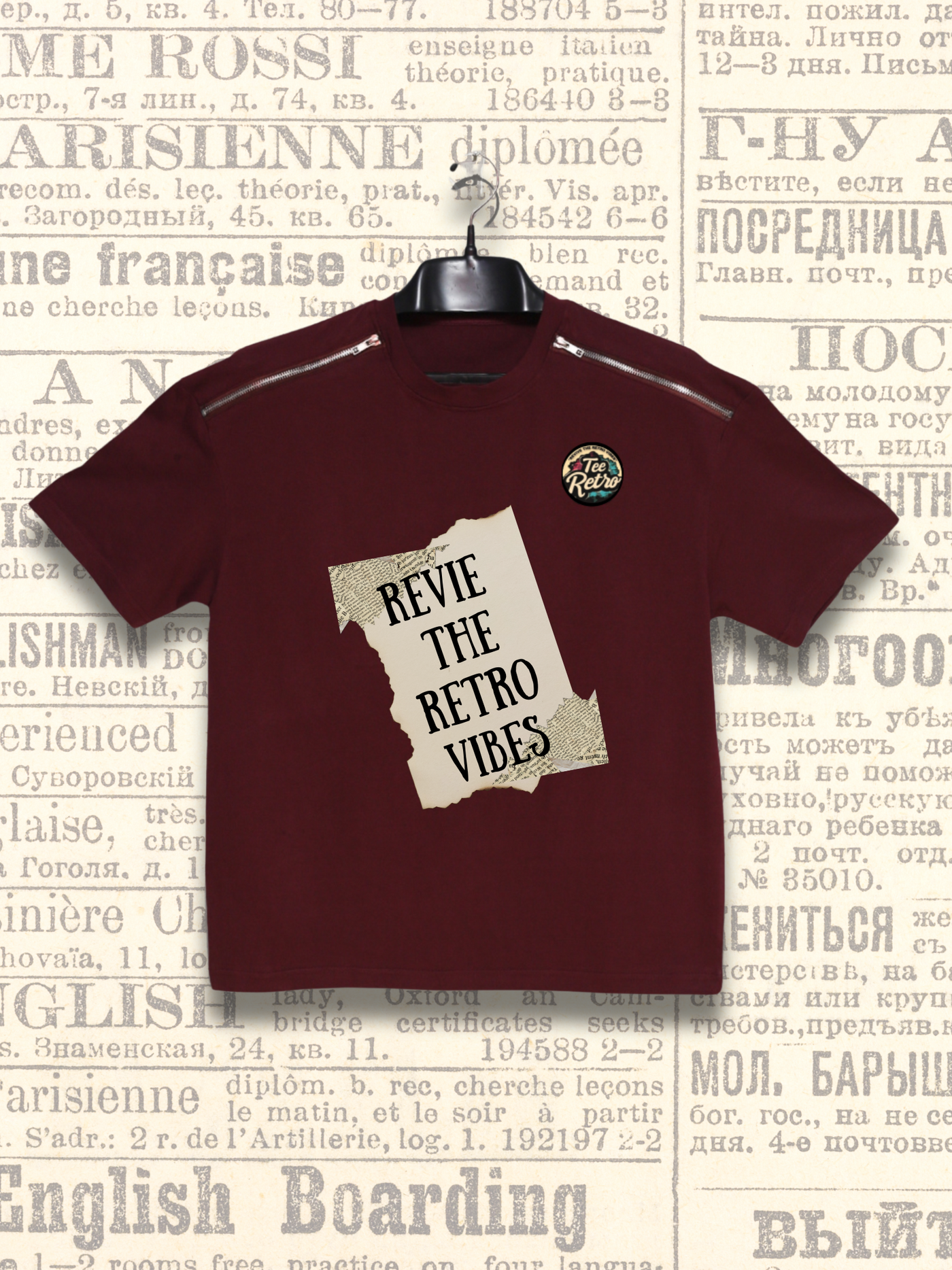Revive The Retro Vibes | Oversized Zipper Tee-Shirt | TeeRetro