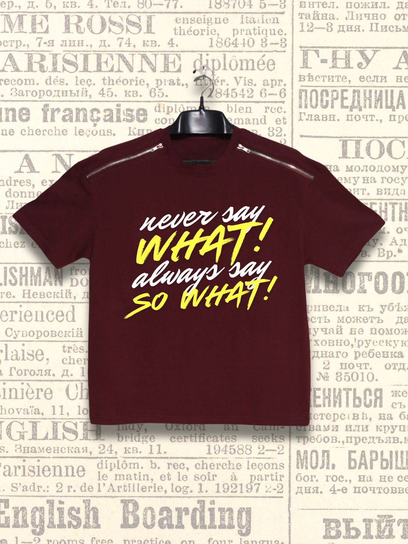 So What? | Oversized Zipper Tee