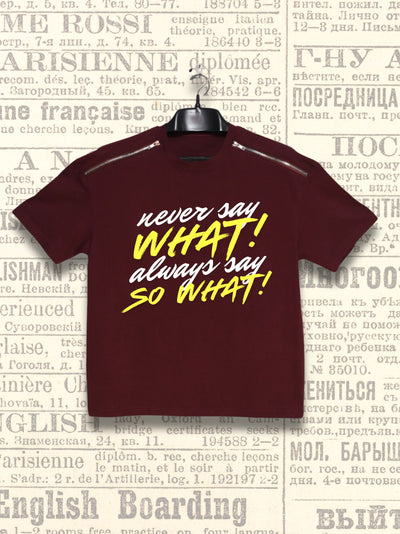 So What? | Oversized Zipper Tee