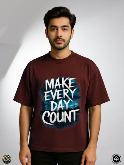 Every Day Count Oversized Tee-Shirt | Art-007 TeeRetro