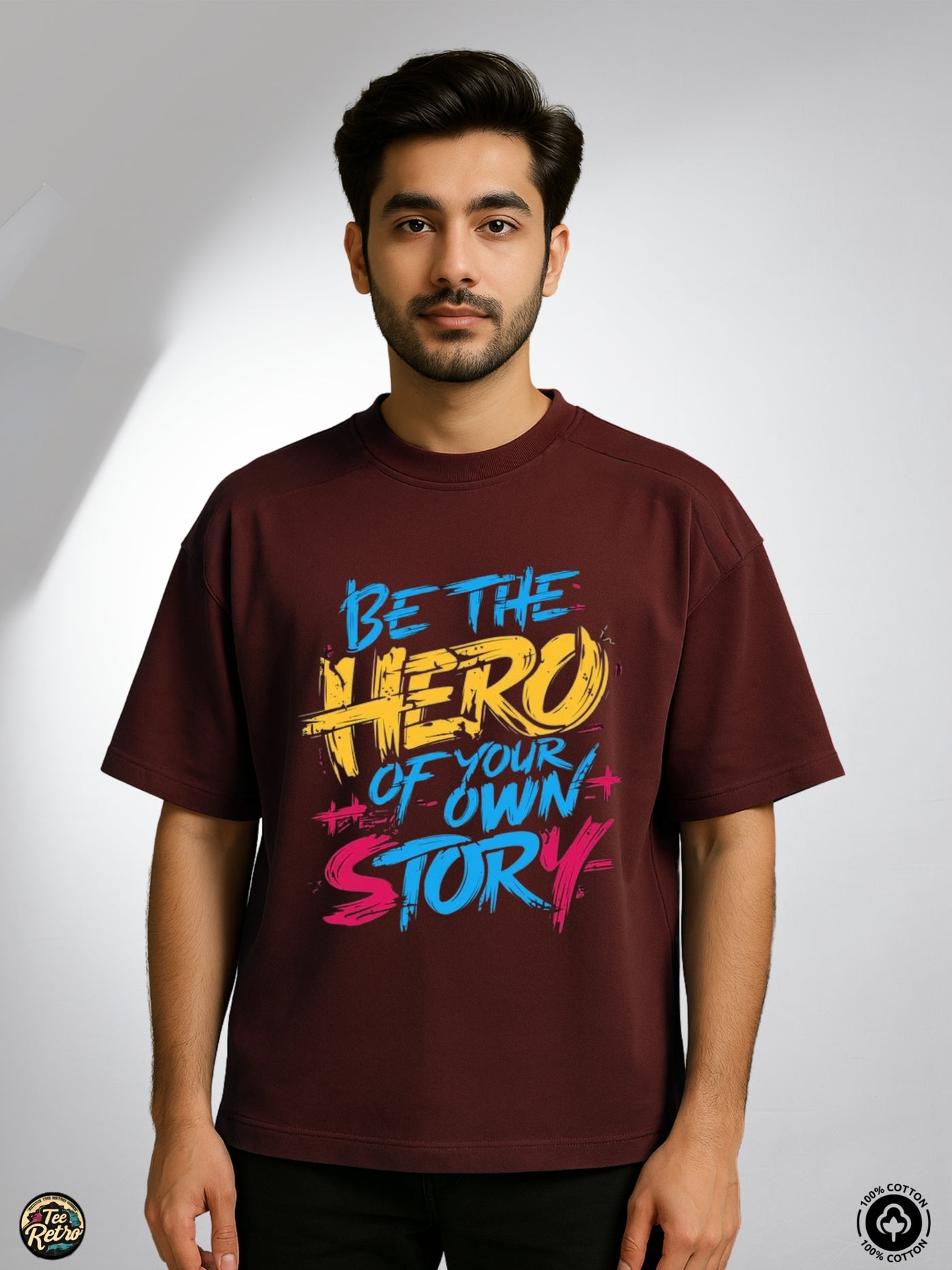 Be The Hero Oversized Tee-Shirt | Art-006 TeeRetro