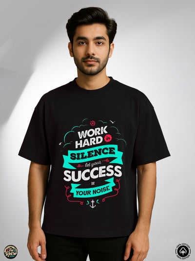 Silence Success  Oversized Tee-Shirt | Art-0011 TeeRetro