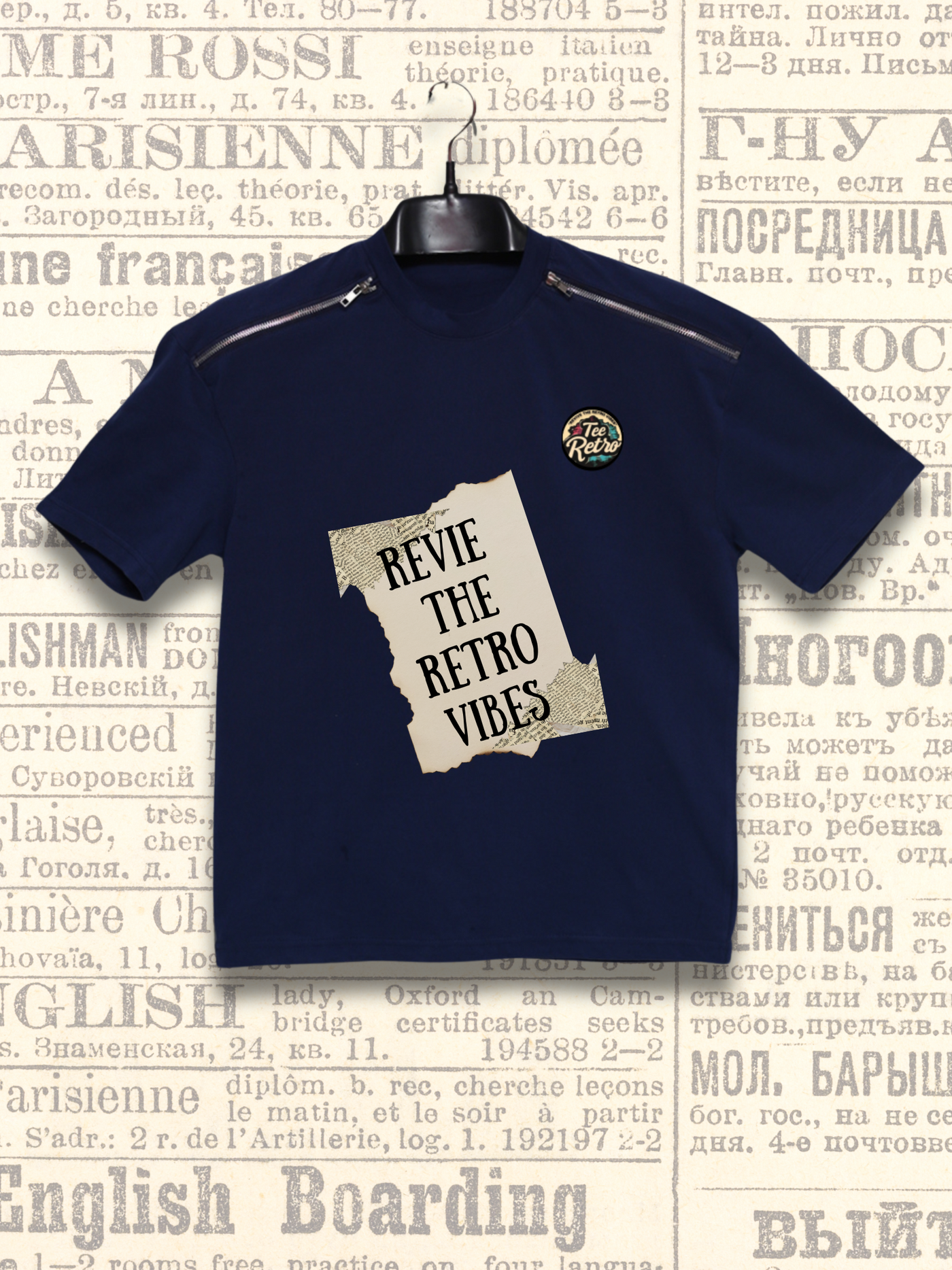 Revive The Retro Vibes | Oversized Zipper Tee-Shirt | TeeRetro