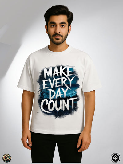 Every Day Count Oversized Tee-Shirt | Art-007 TeeRetro