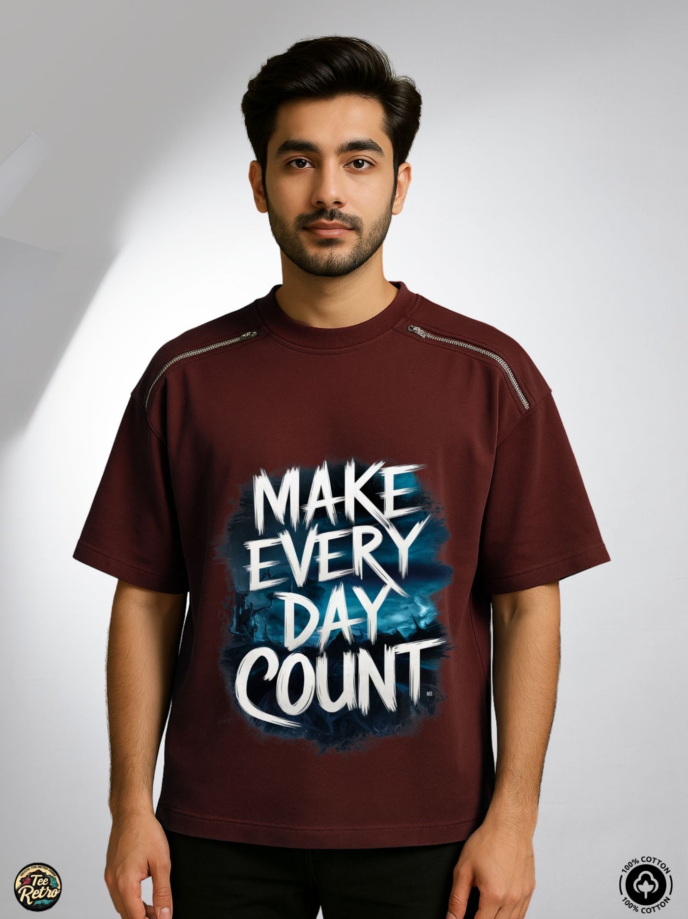 Every Day Count Oversized Tee-Shirt | Art-ZP7  TeeRetro