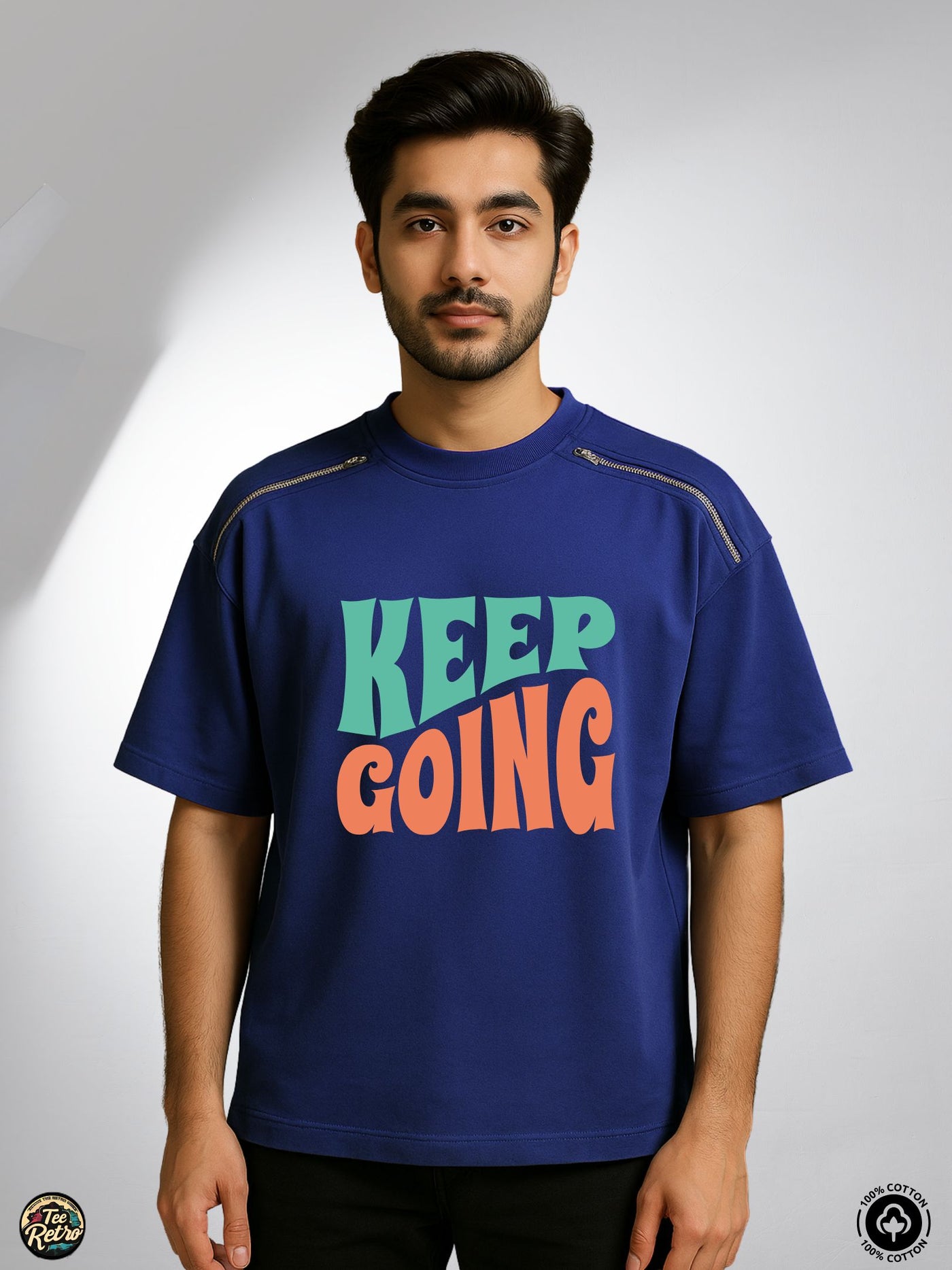 Keep Going Oversized Tee-Shirt | Art-ZP2  TeeRetro
