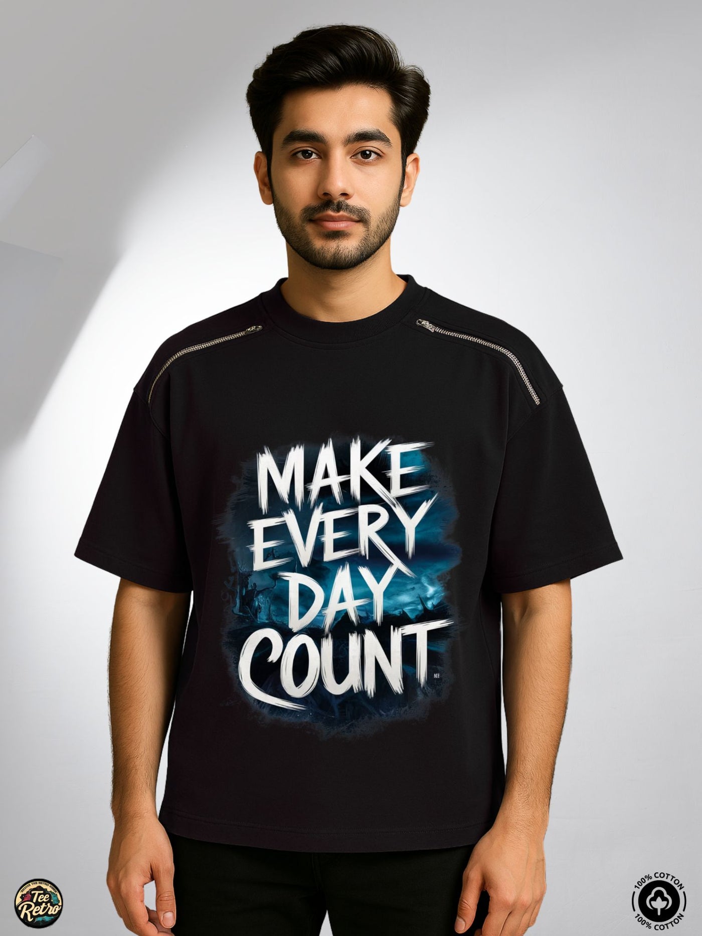 Every Day Count Oversized Tee-Shirt | Art-ZP7  TeeRetro