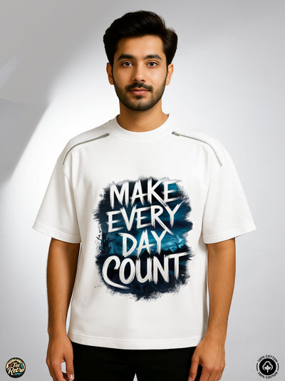 Every Day Count Oversized Tee-Shirt | Art-ZP7  TeeRetro