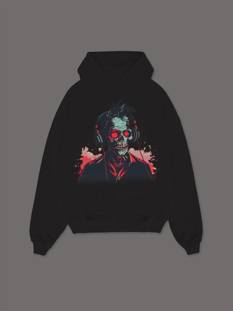 Rock and Roll Skull Unisex Hoodie